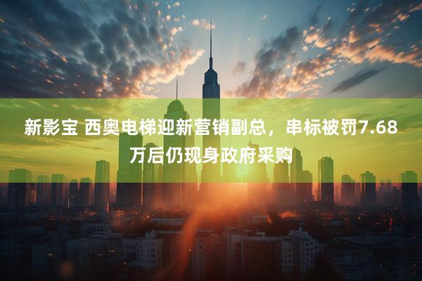 新影宝 西奥电梯迎新营销副总，串标被罚7.68万后仍现身政府采购