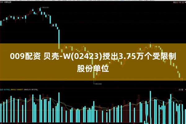 009配资 贝壳-W(02423)授出3.75万个受限制股份单位
